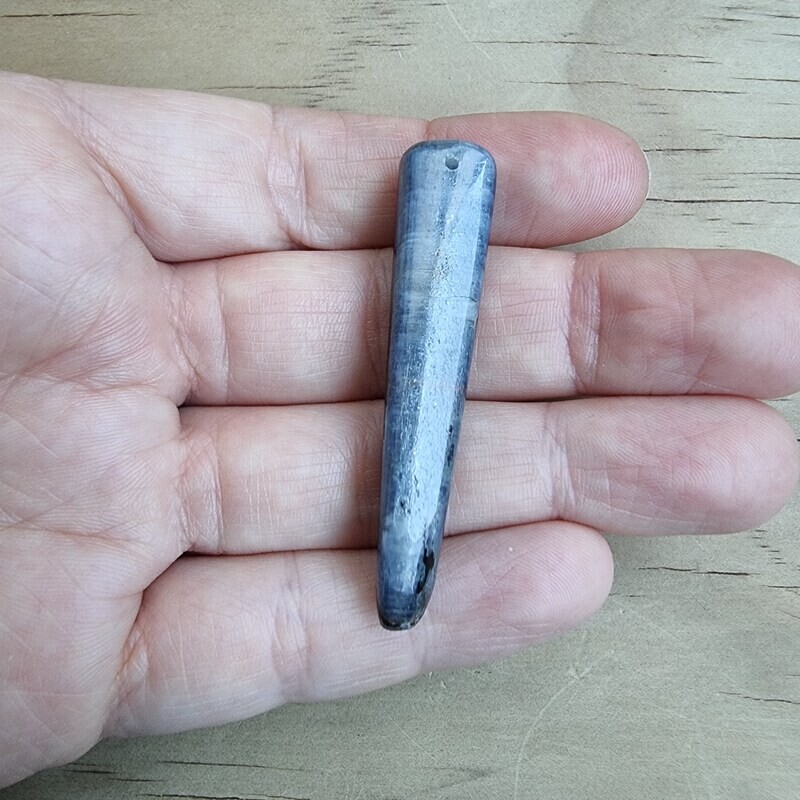Blue Kyanite drilled Pendant for jewelry making or diy craft projects 15.2gr