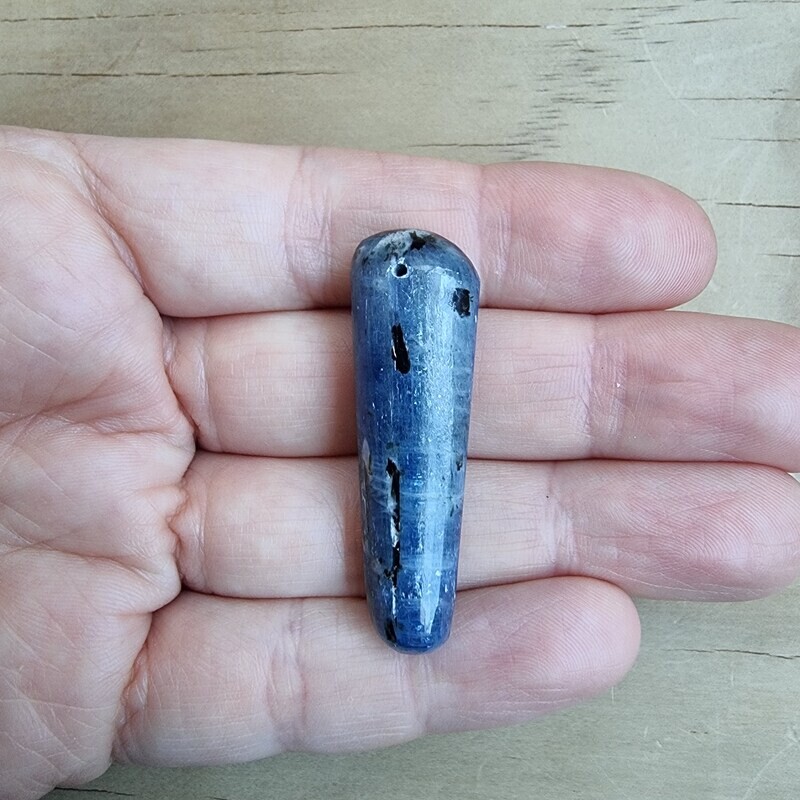 Blue Kyanite drilled Pendant for jewelry making or diy craft projects 14.8gr
