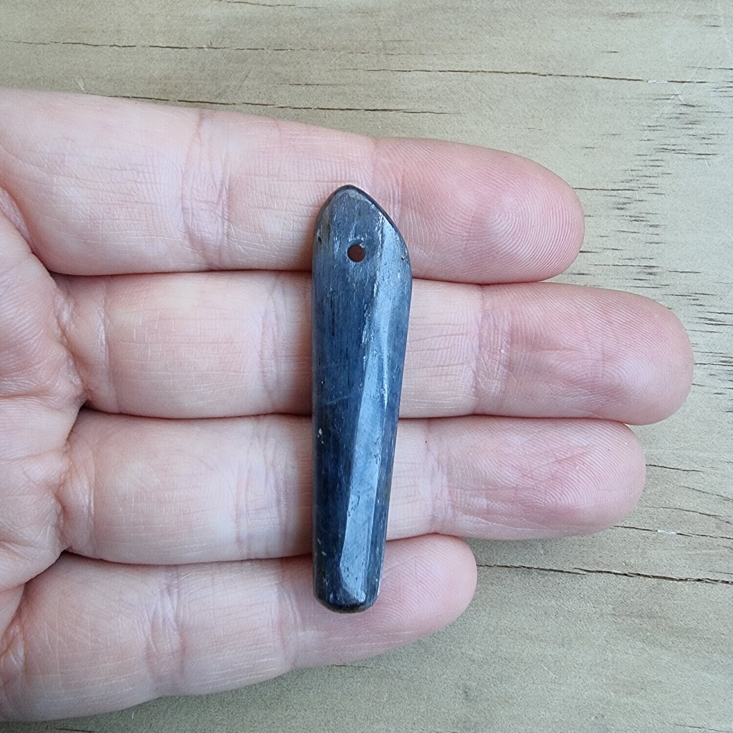 Blue Kyanite drilled Pendant for jewelry making or diy craft projects 8gr