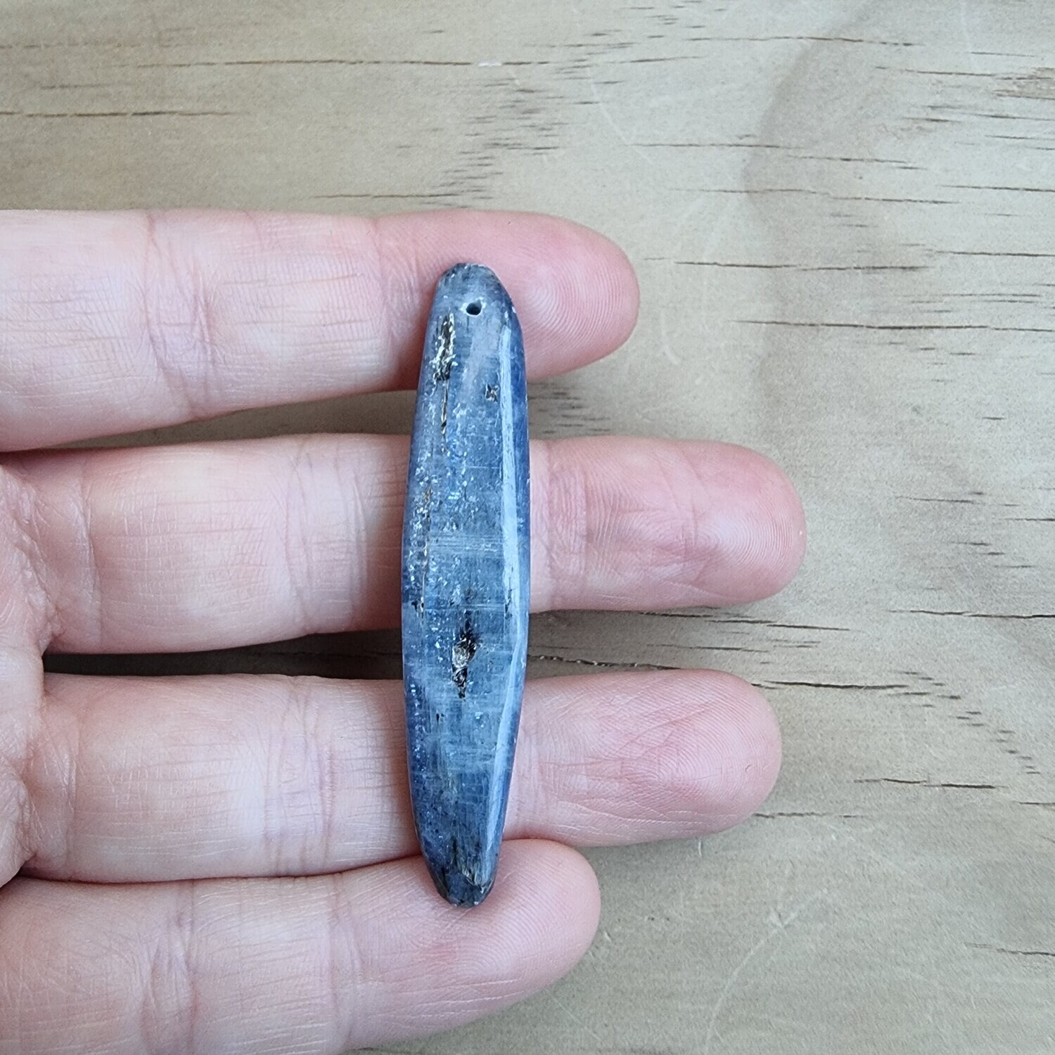 Blue Kyanite drilled Pendant for jewelry making or diy craft projects 13gr