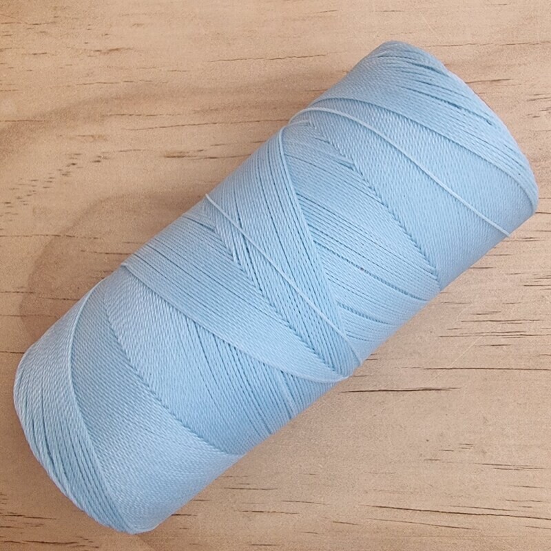 Cor #605 PALE BLUE 0.35mm 444metre spool of Premium Linhasita 100% Waxed Polyester