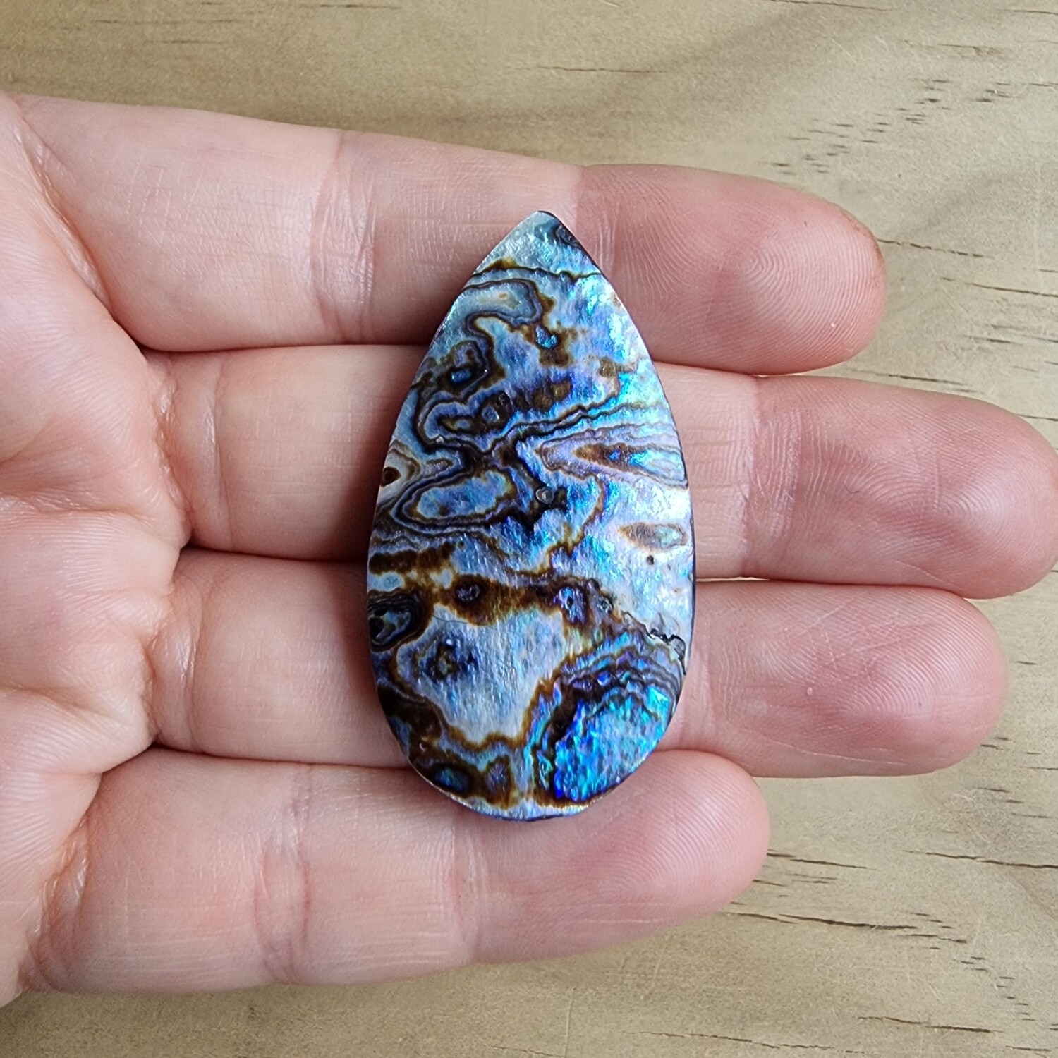 Abalone Shell Cabochon / Pendant for jewelry making or diy craft projects 13.2gr