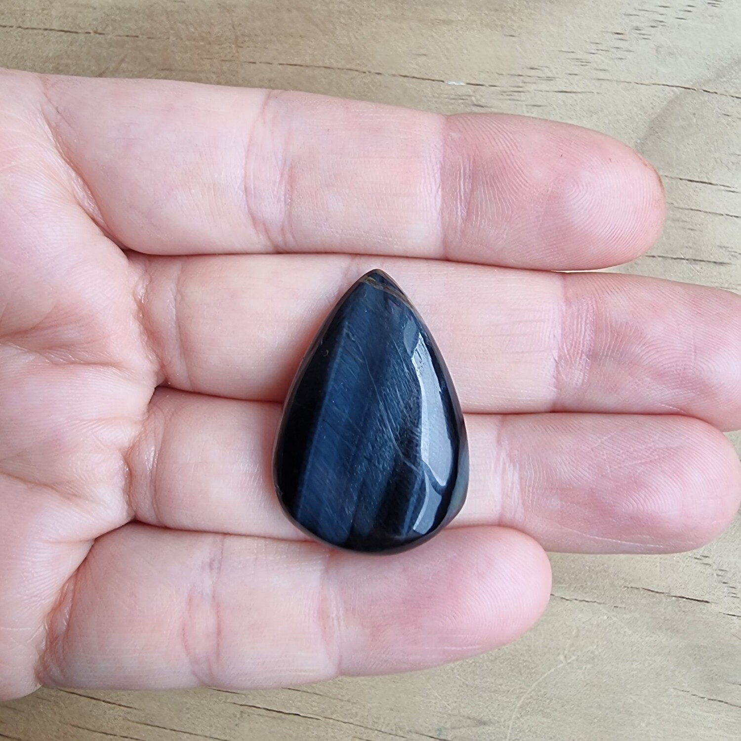 Blue Tiger Eye Cabochon / Pendant for jewelry making or diy craft projects 7.1gr