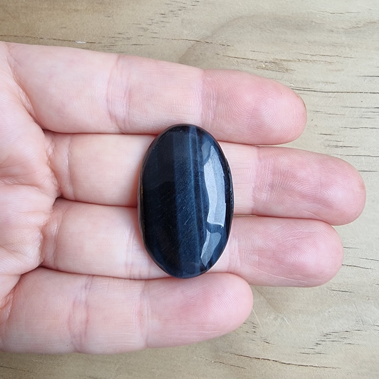 Blue Tiger Eye Cabochon / Pendant for jewelry making or diy craft projects 7.1gr