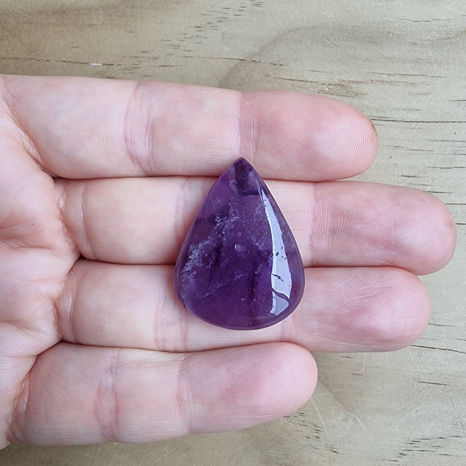 Trapiche Amethyst Cabochon / Pendant for jewelry making or diy craft projects 7.5gr