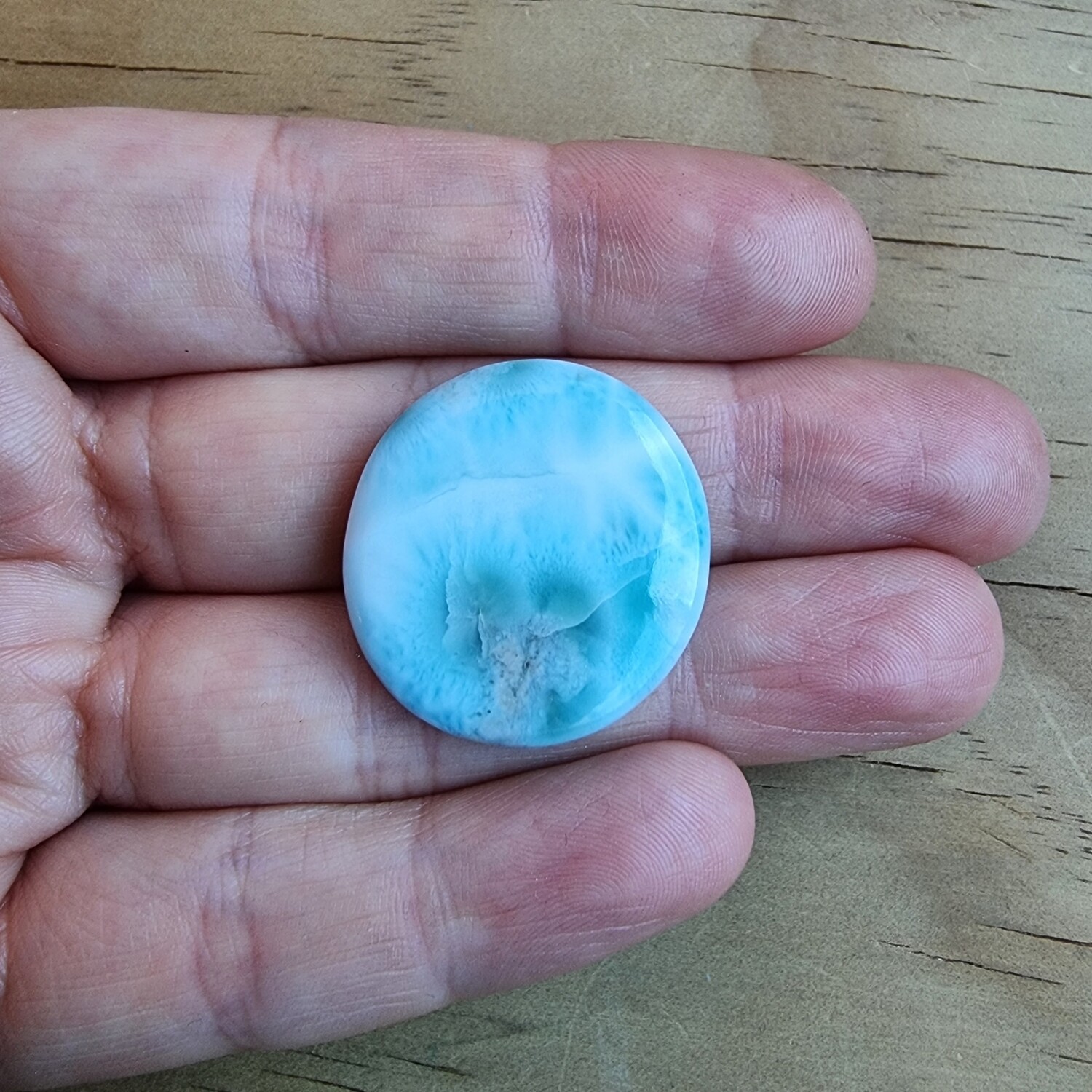 Larimar Cabochon / Pendant for jewelry making or diy craft projects 8.8gr