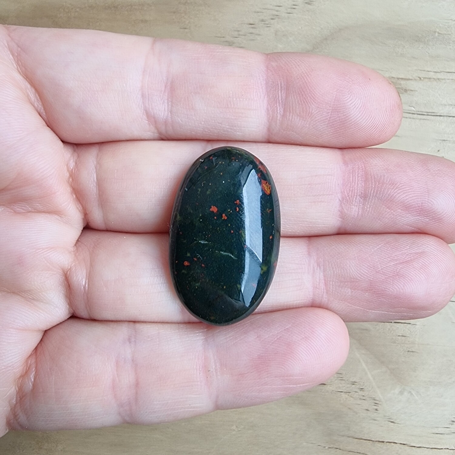 Bloodstone Cabochon / Pendant for jewelry making or diy craft projects 6.5gr