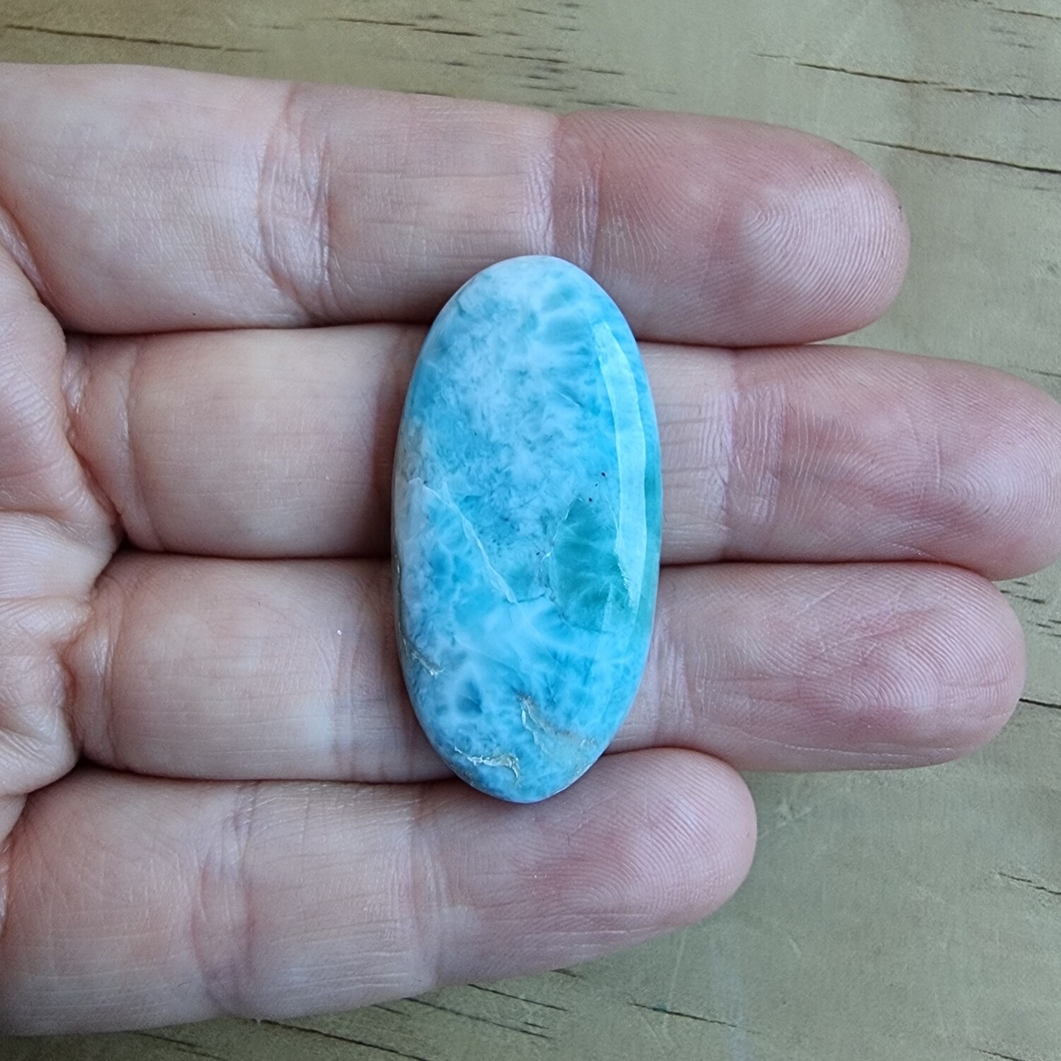 Larimar Cabochon / Pendant for jewelry making or diy craft projects 9.1gr