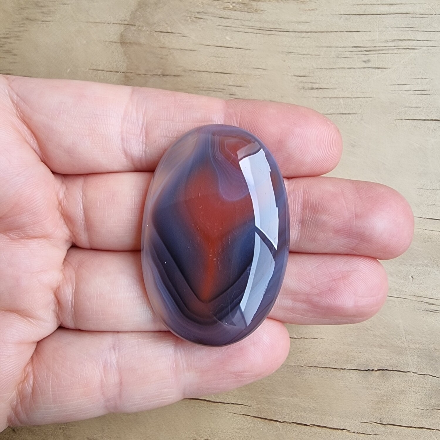 Red Botswana Agate Cabochon / Pendant for jewelry making or diy craft projects 18.9gr