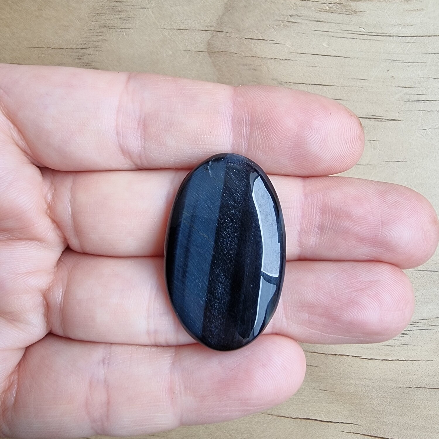 Blue Tiger Eye Cabochon / Pendant for jewelry making or diy craft projects 7.1gr