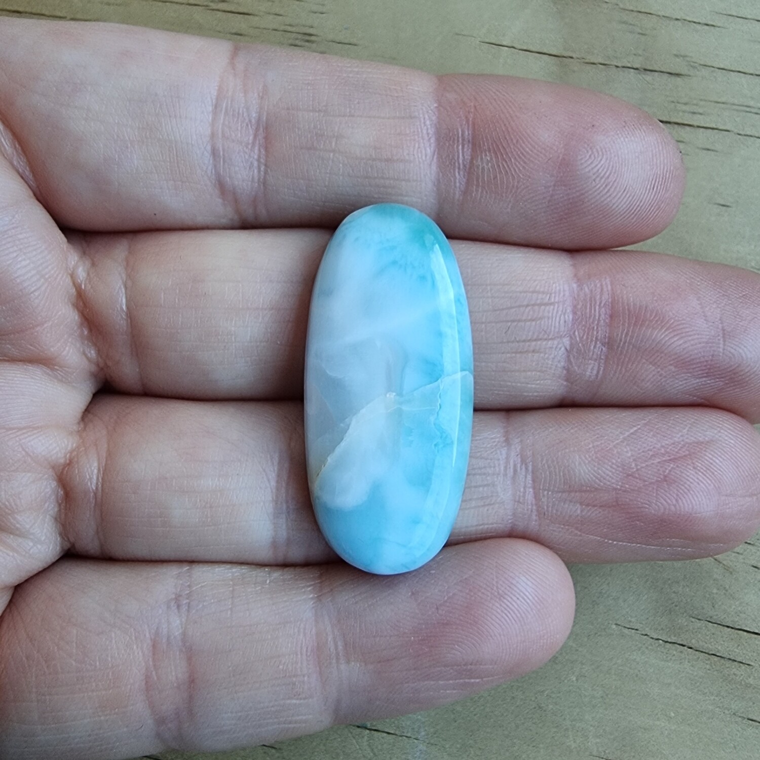 Larimar Cabochon / Pendant for jewelry making or diy craft projects 7.4gr