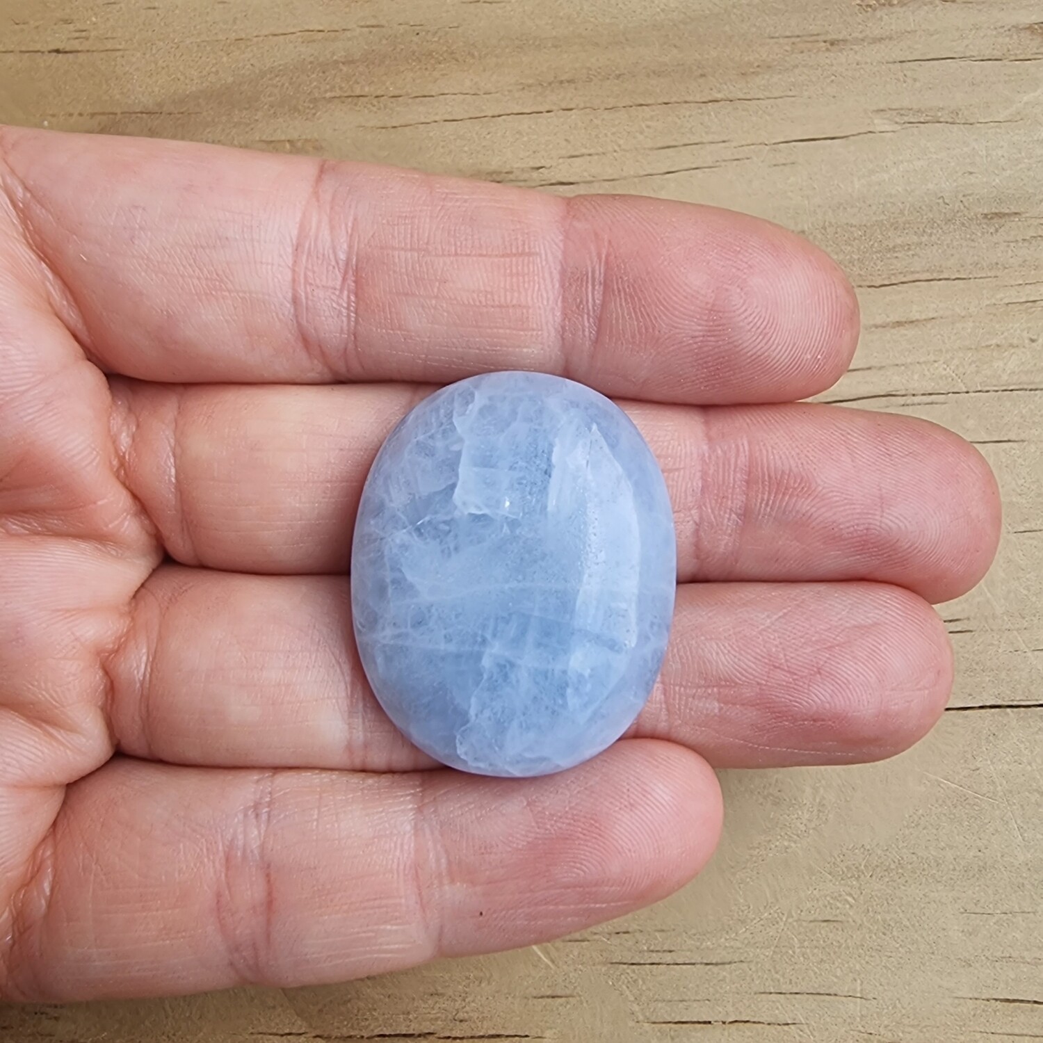 Blue Calcite Cabochon / Pendant for jewelry making or diy craft projects 12.7gr