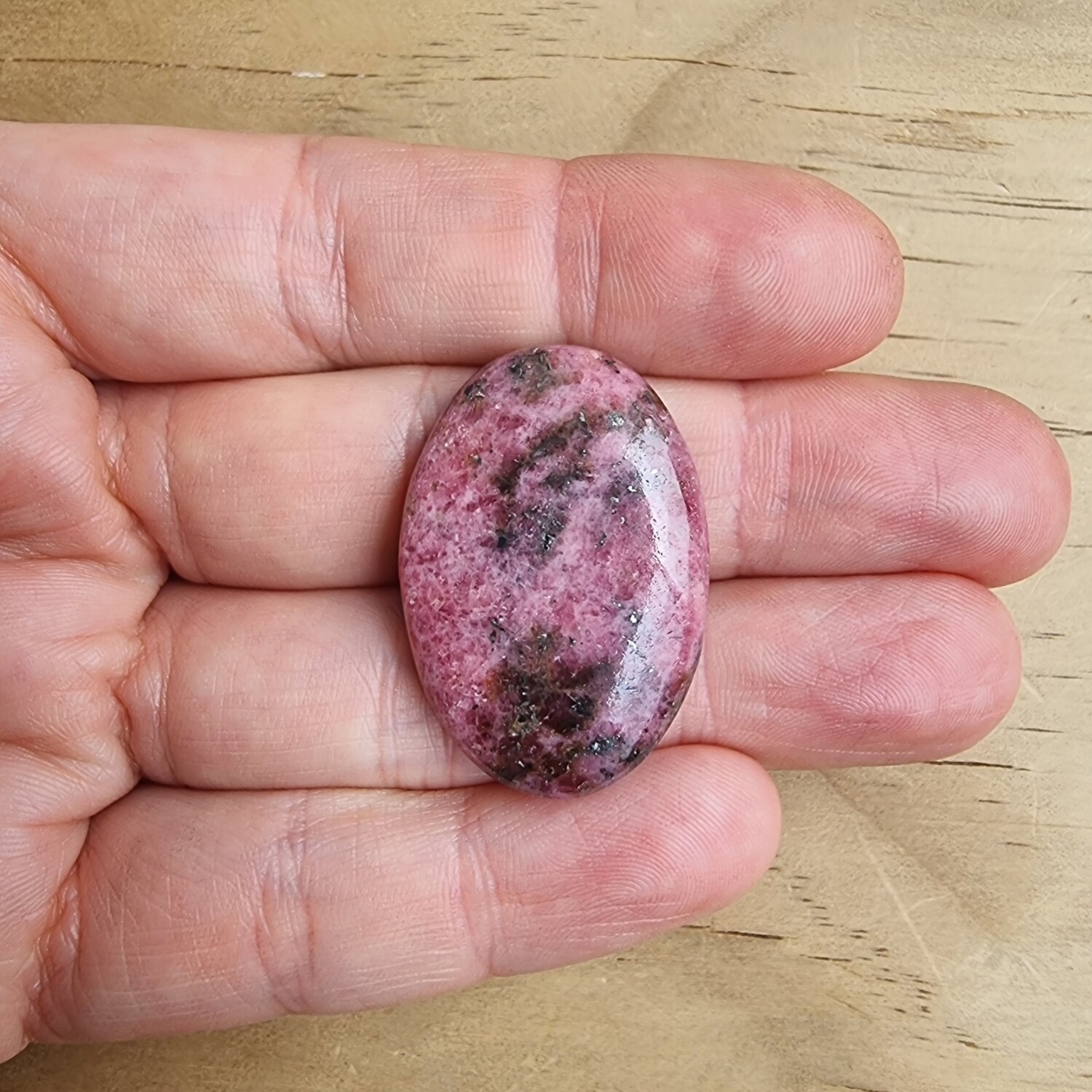 Rhodonite Cabochon / Pendant for jewelry making or diy craft projects 14.1gr