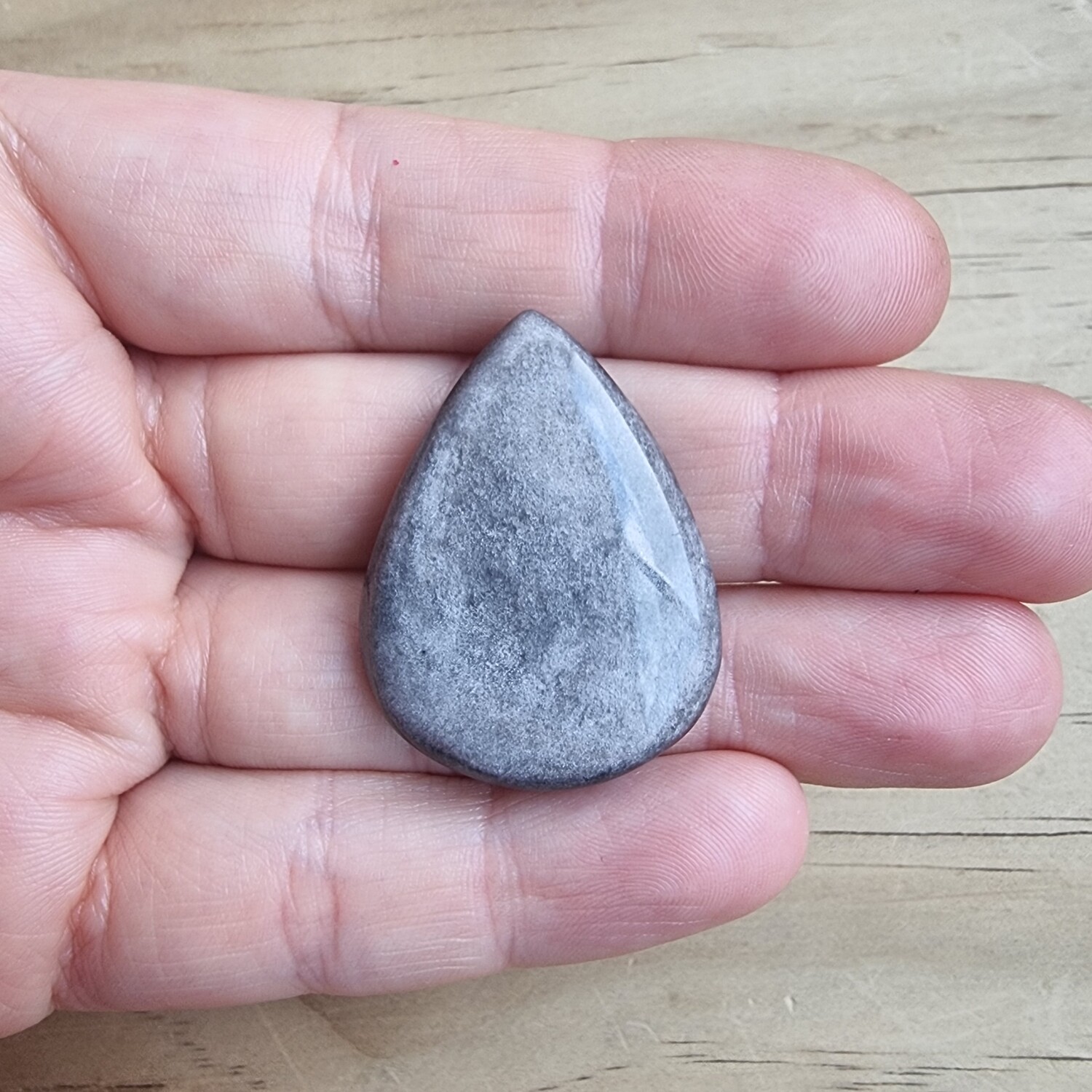Silver Sheen Obsidian Cabochon / Pendant for jewelry making or diy craft projects 10.4gr