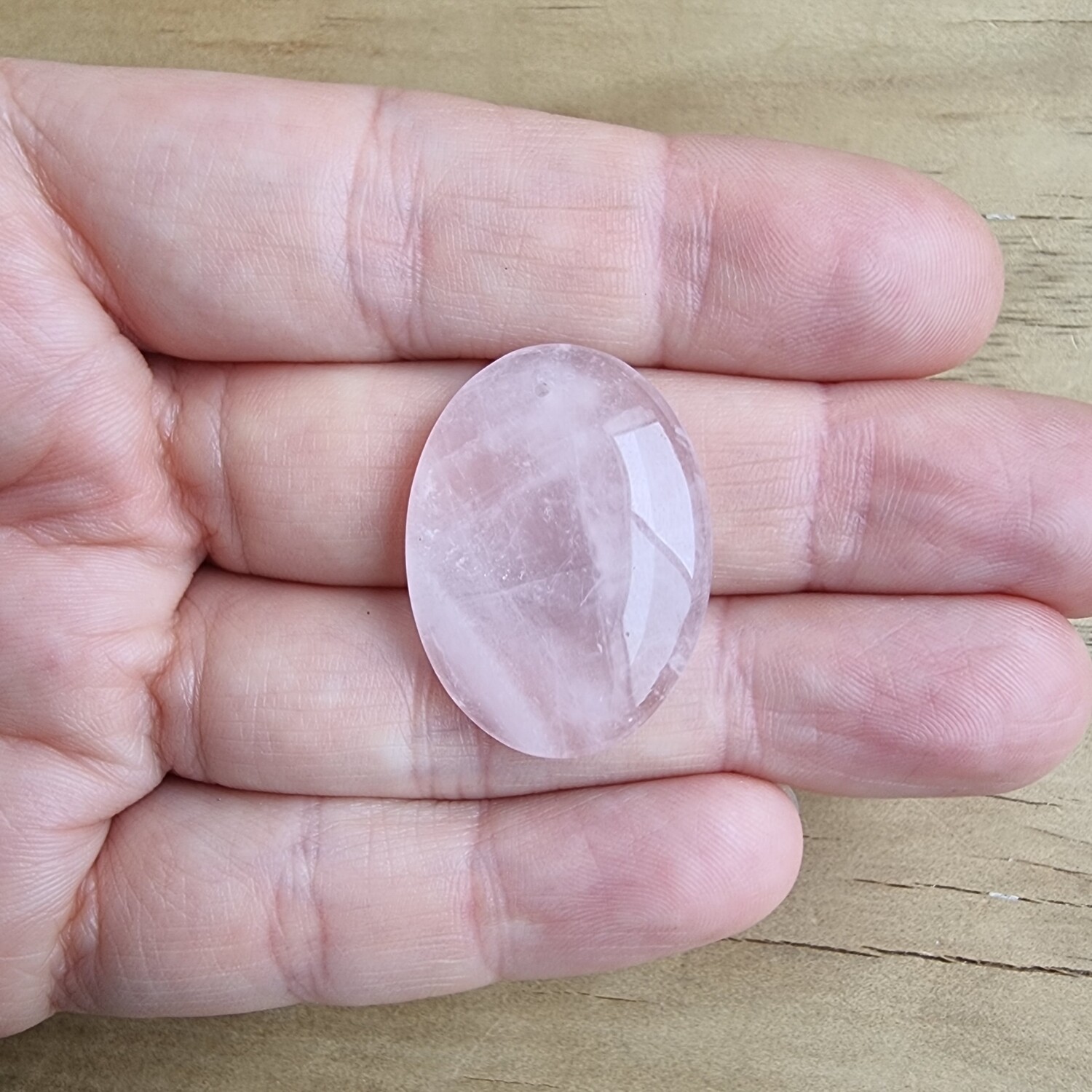 Rose Quartz top drilled Cabochon / Pendant for jewelry making or diy craft projects 7.5gr