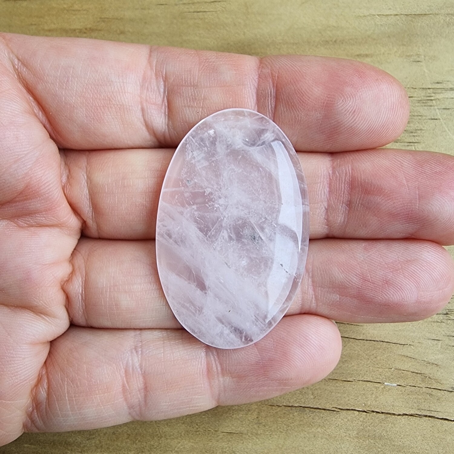 Rose Quartz top drilled Cabochon / Pendant for jewelry making or diy craft projects 10.7gr