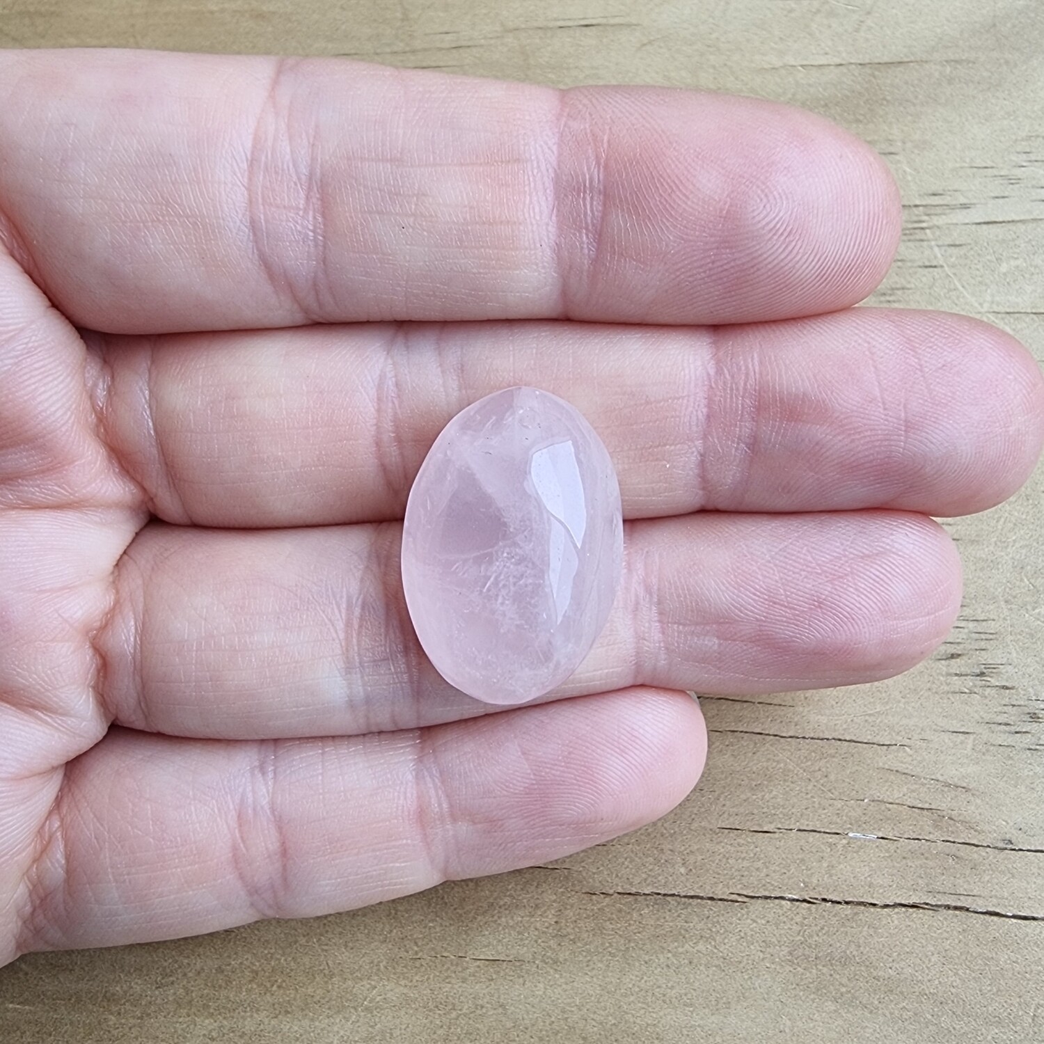 Rose Quartz top drilled Cabochon / Pendant for jewelry making or diy craft projects 7.3gr