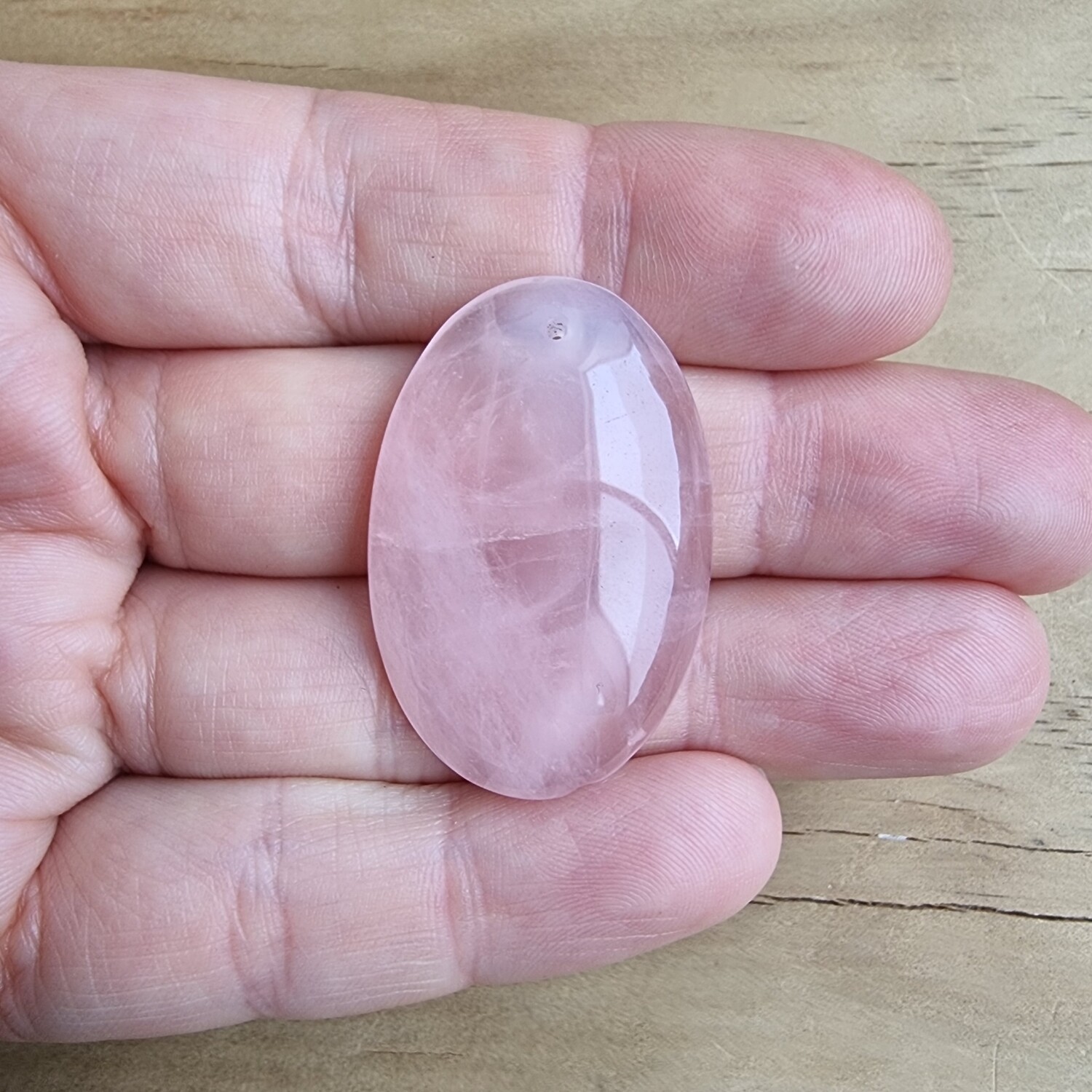 Rose Quartz top drilled Cabochon / Pendant for jewelry making or diy craft projects 11.8gr