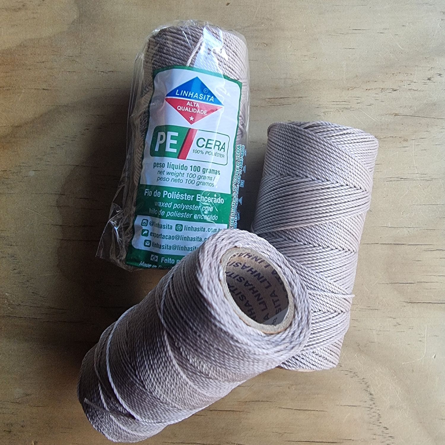 Cor #05 1.5mm Waxed Linhasita Thread FULL 128metre Spool