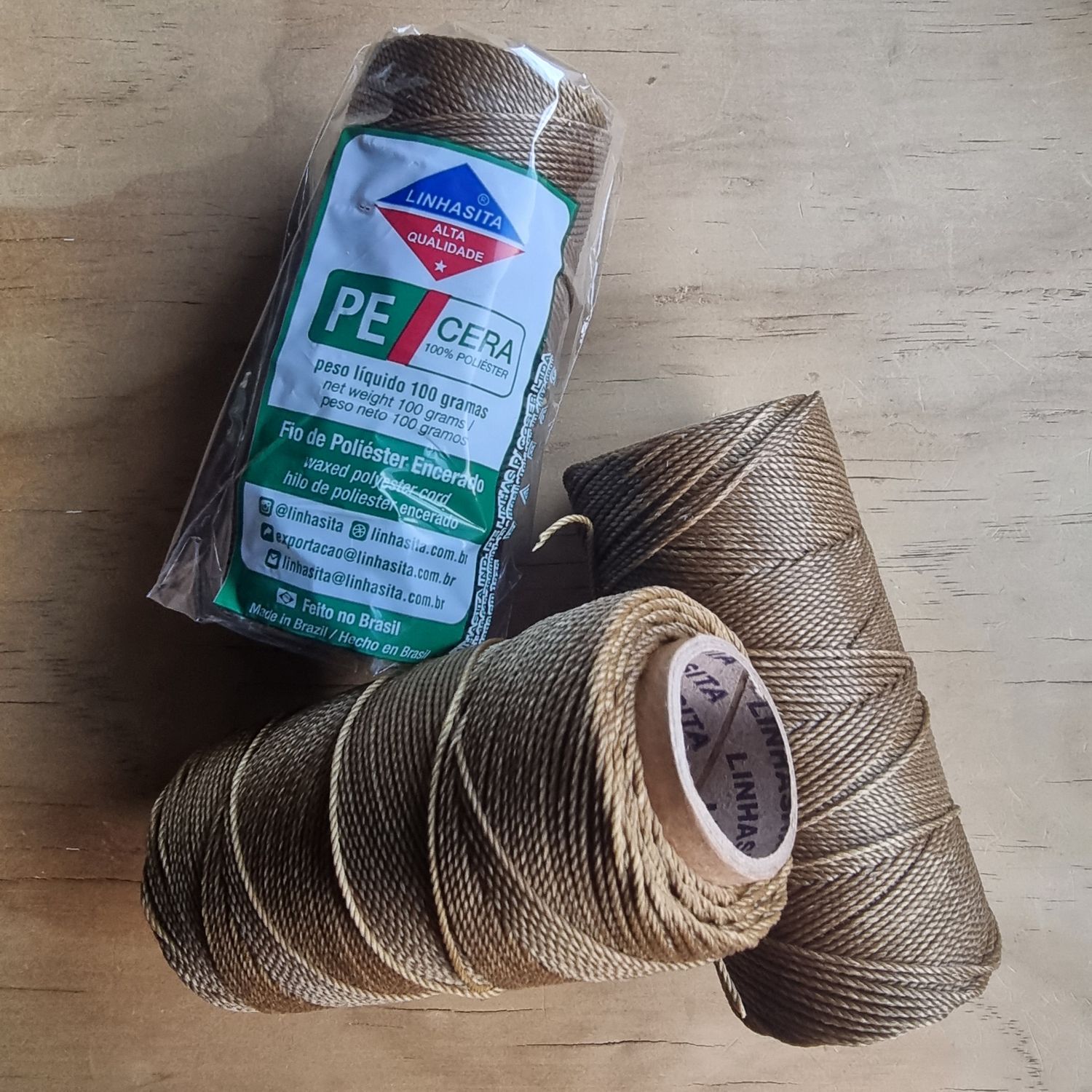 Cor #222 1.5mm Waxed Linhasita Thread FULL 128metre Spool