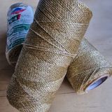 Cor #OURO Metallic GOLD 1mm Waxed Linhasita Thread 170m Spool