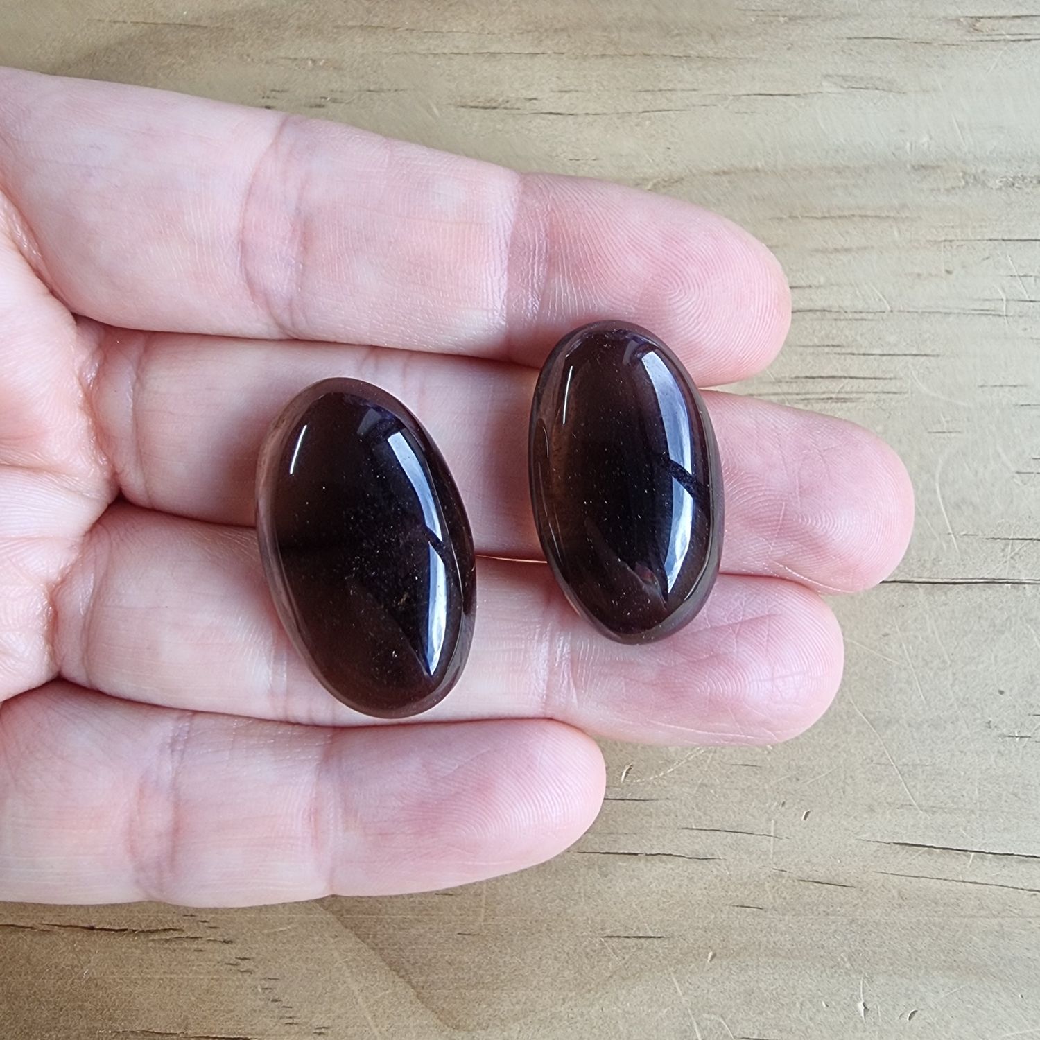 Smokey Quartz Cabochon Lot / Pendant Lot for jewelry making or diy craft projects 13.6gr