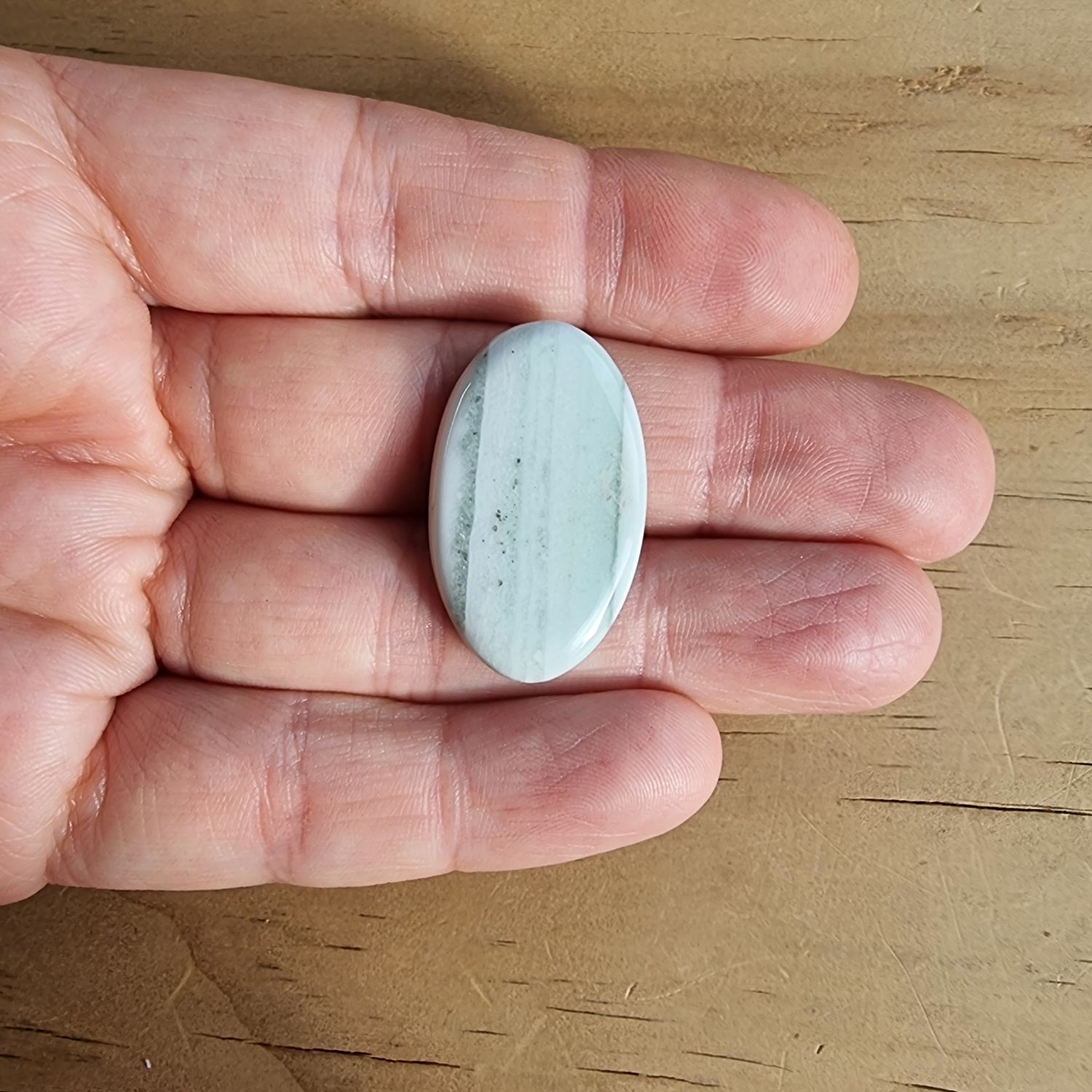 Green Agate Cabochon / Pendant for jewelry making or diy craft projects 4.8gr