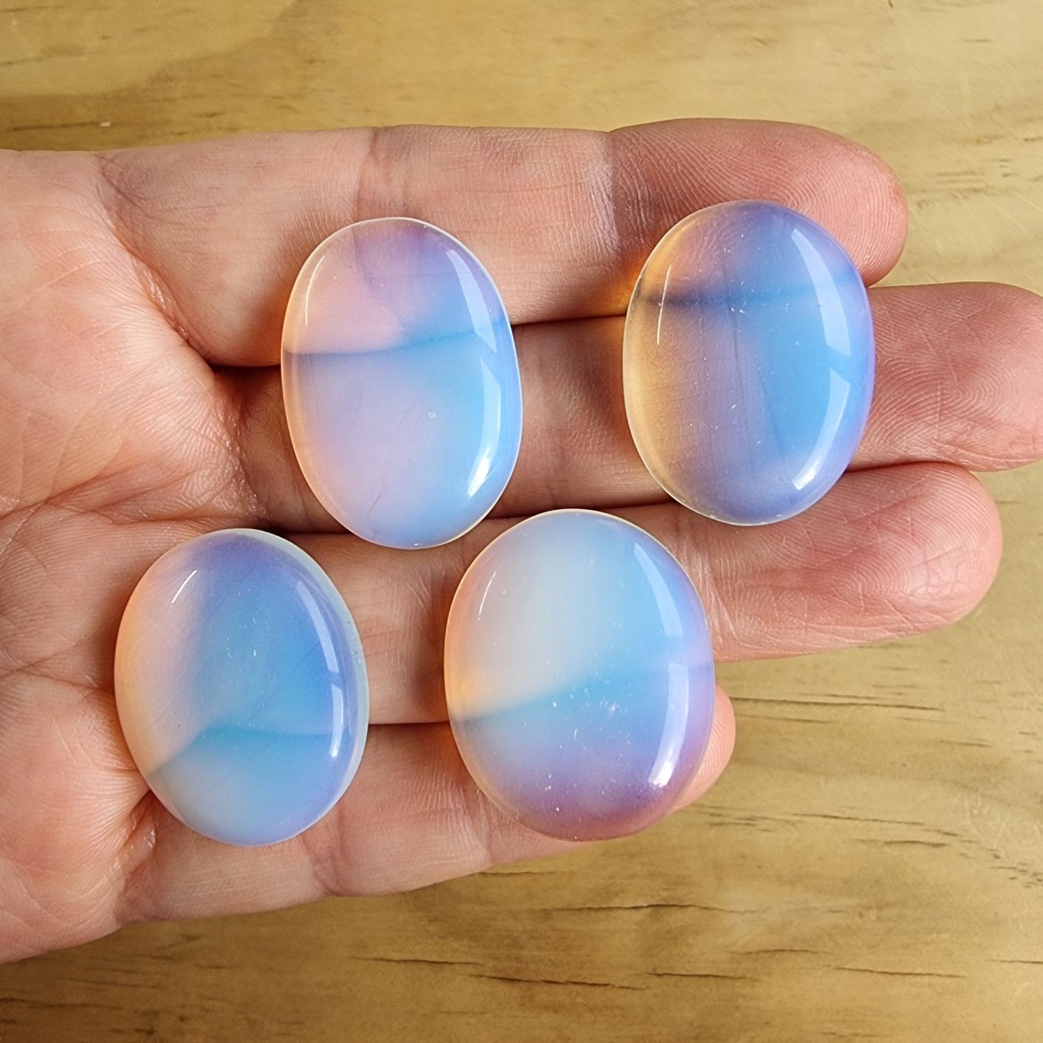 4 x Opalite Cabochon Lot / Pendant Lot for jewelry making or diy craft projects 29.3gr