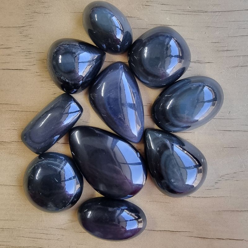 10 x Obsidian Cabochon Lot / Pendant Lot for jewelry making or diy craft projects 123.1gr