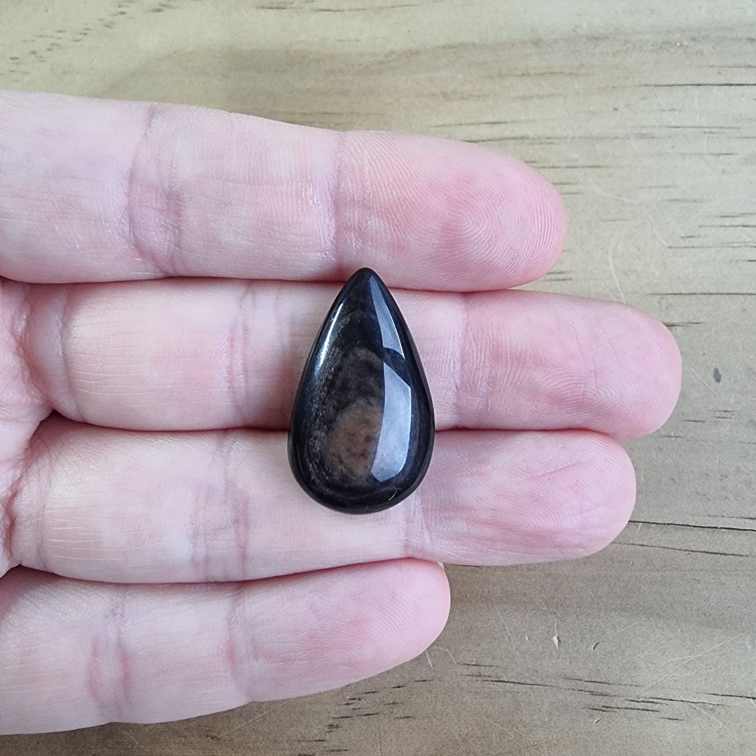 Obsidian Cabochon / Pendant for jewelry making or diy craft projects 3.1gr