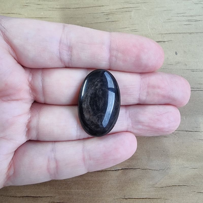 Obsidian Cabochon / Pendant for jewelry making or diy craft projects 5gr