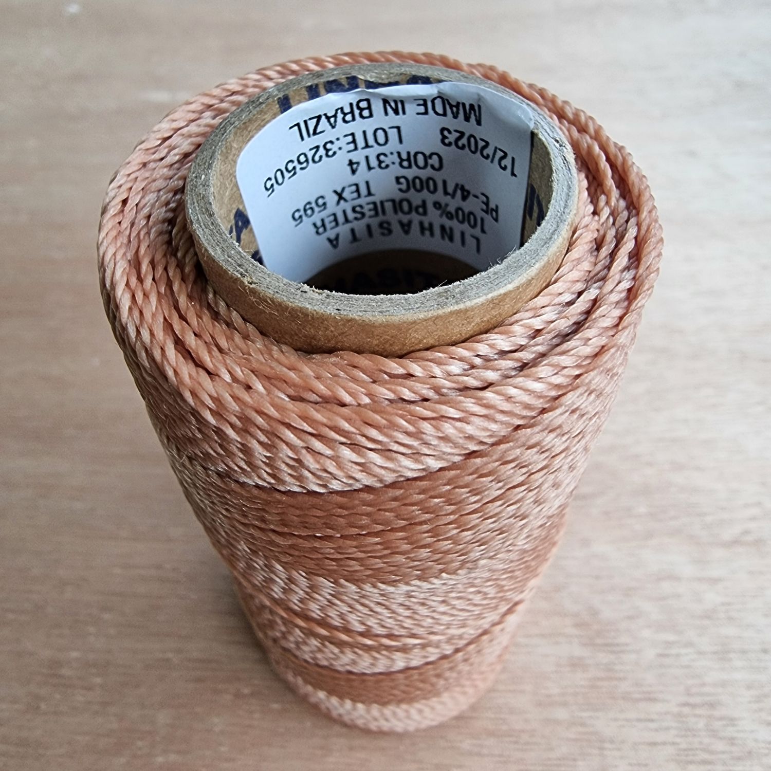 Cor #314 1mm Waxed Linhasita Thread 170m Spool