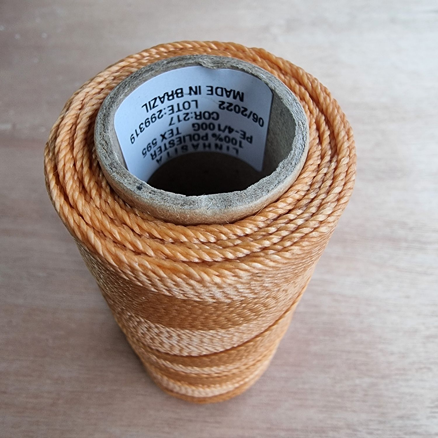 Cor #217 1mm Waxed Linhasita Thread 170m Spool