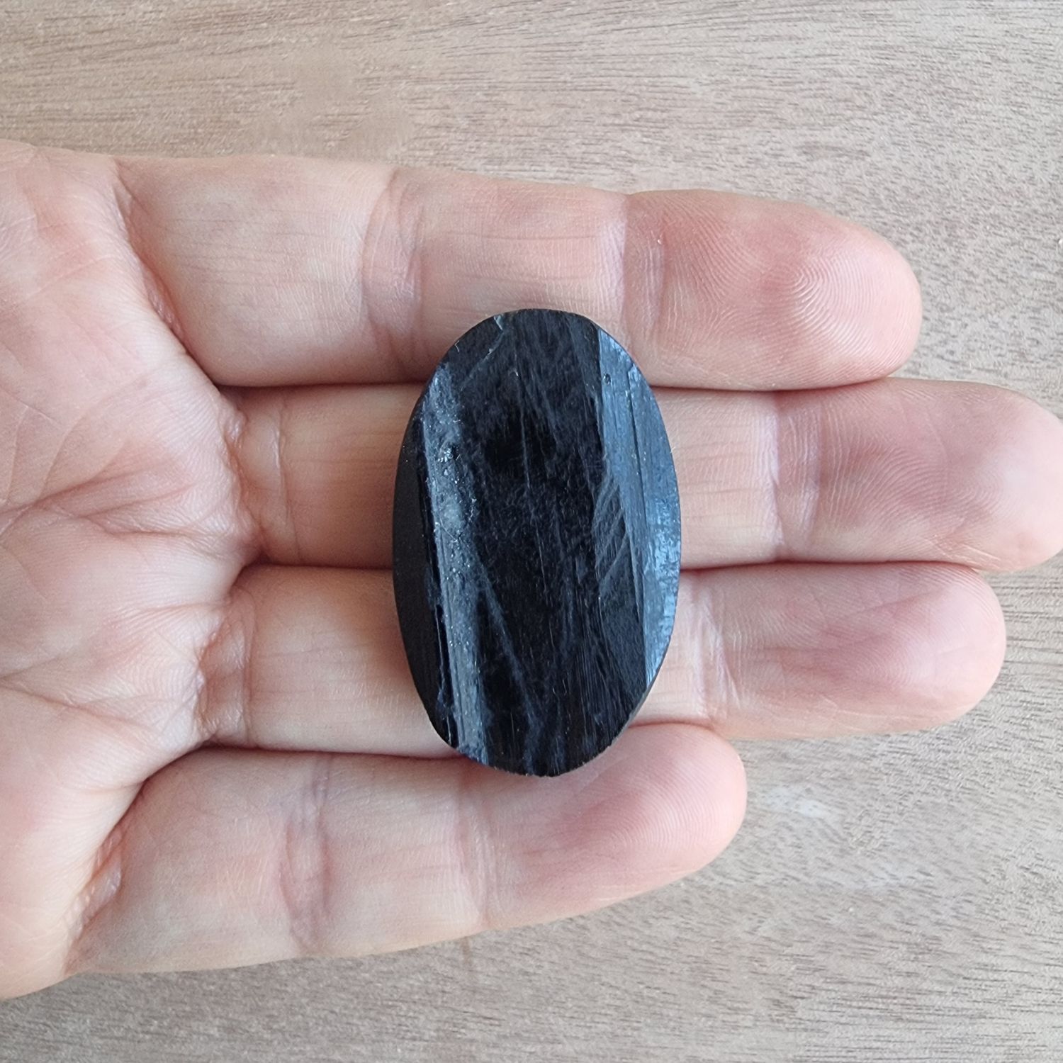 Black Tourmaline Druzy Cabochon / Pendant for jewelry making or diy craft projects 16.7gr