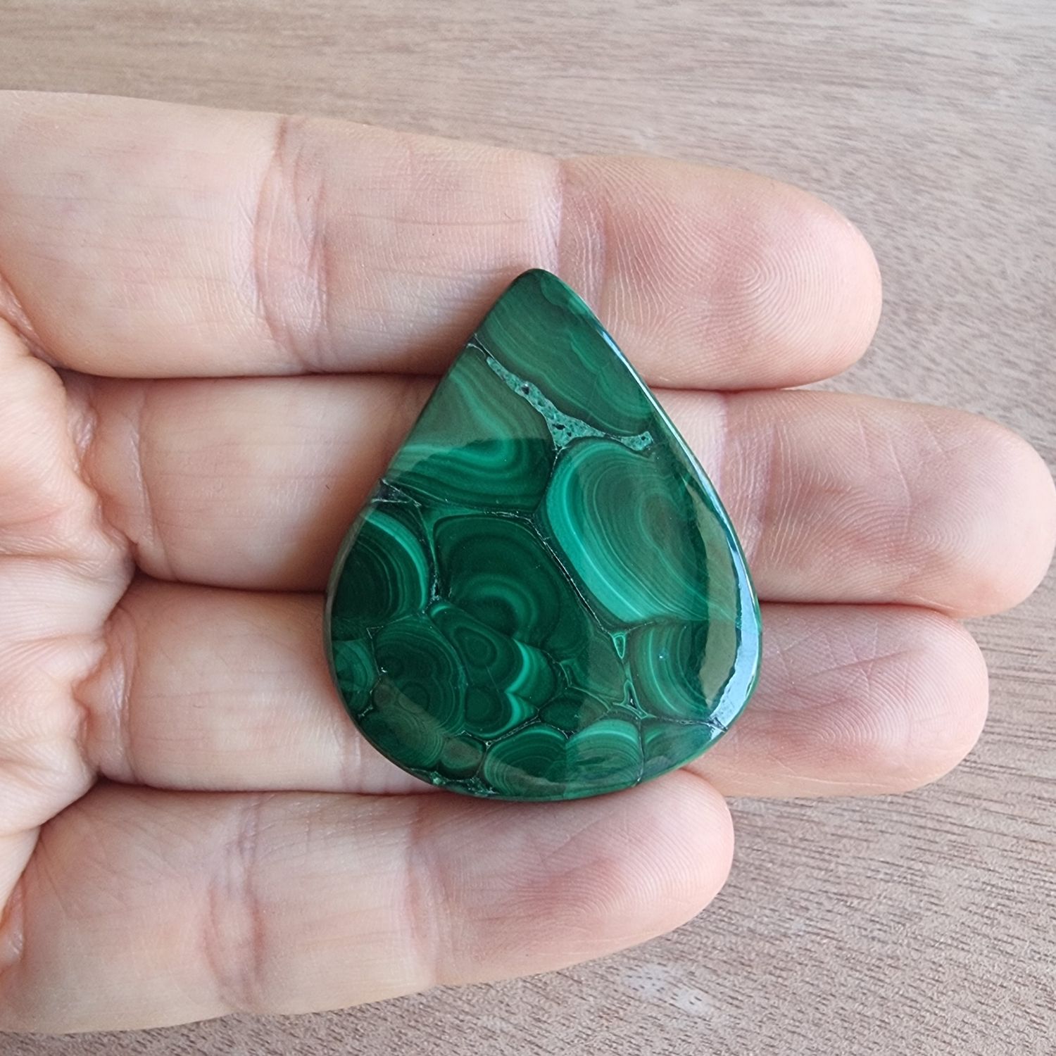 Malachite Cabochon / Pendant for jewelry making or diy craft projects 16.4gr