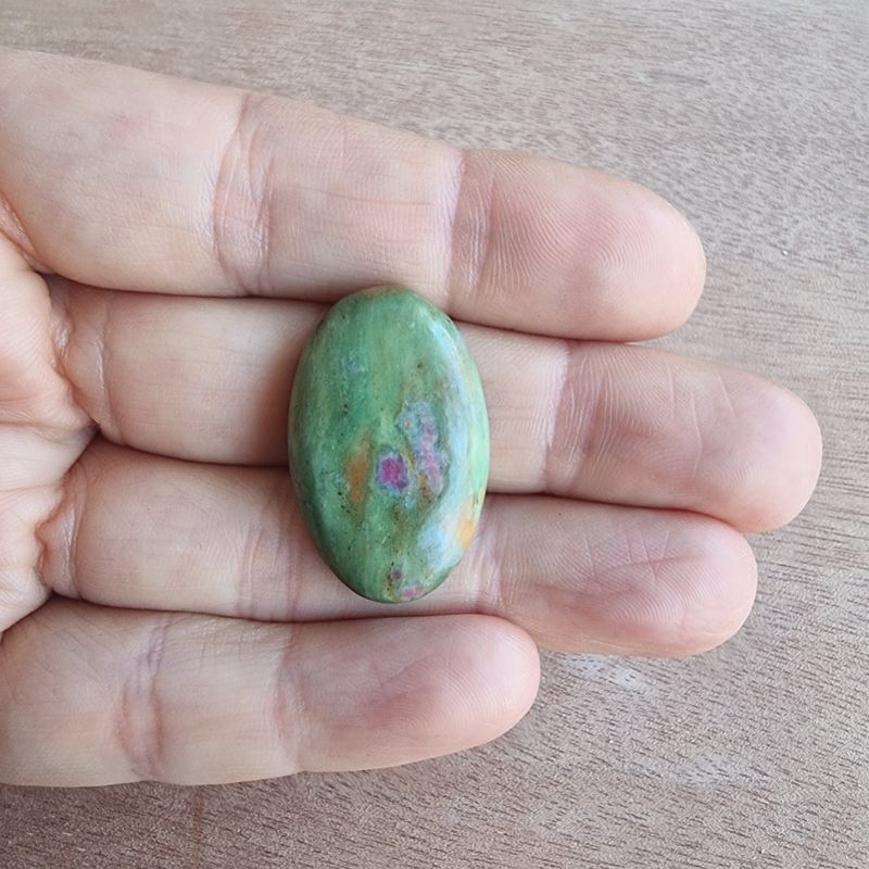 Ruby Fuschite Cabochon / Pendant for jewelry making or diy craft projects 7.5gr