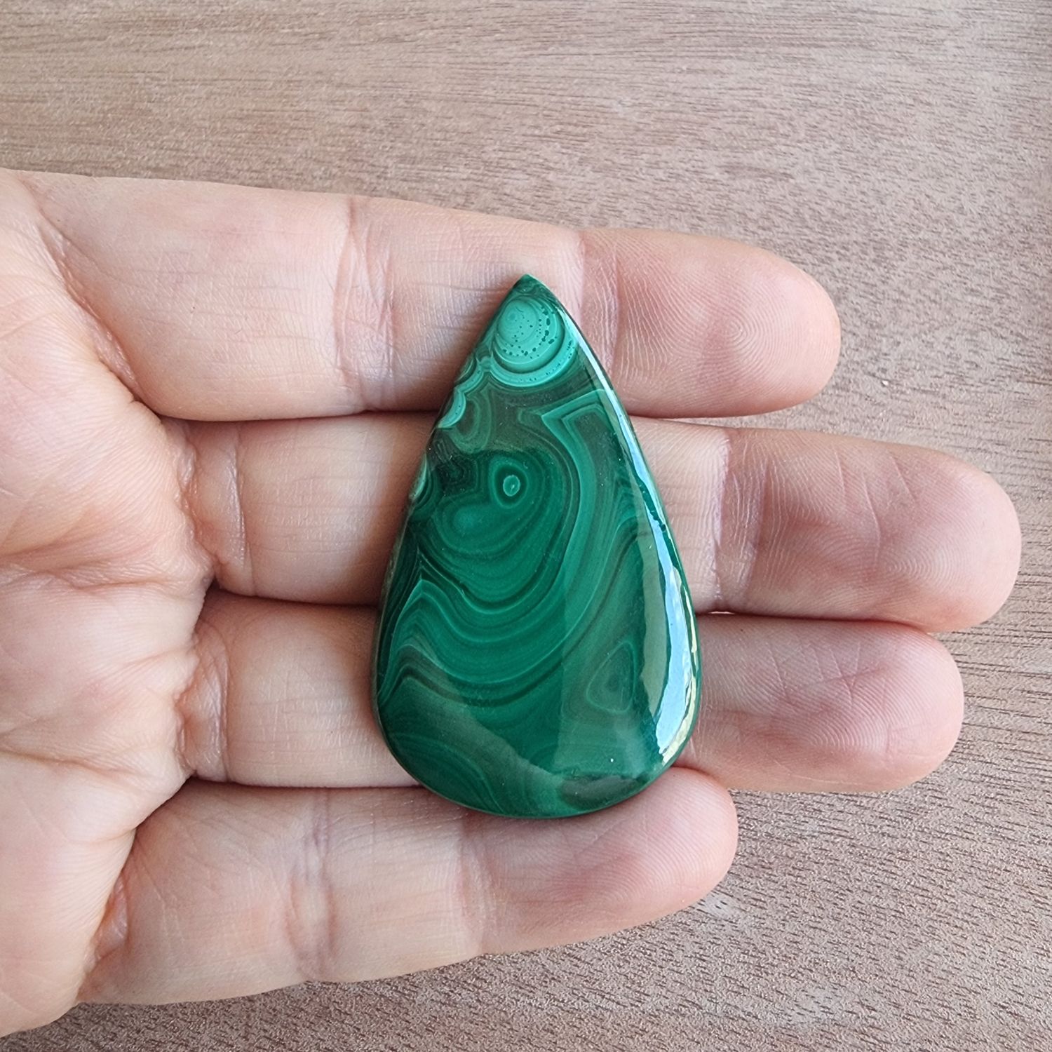 Malachite Cabochon / Pendant for jewelry making or diy craft projects 18gr