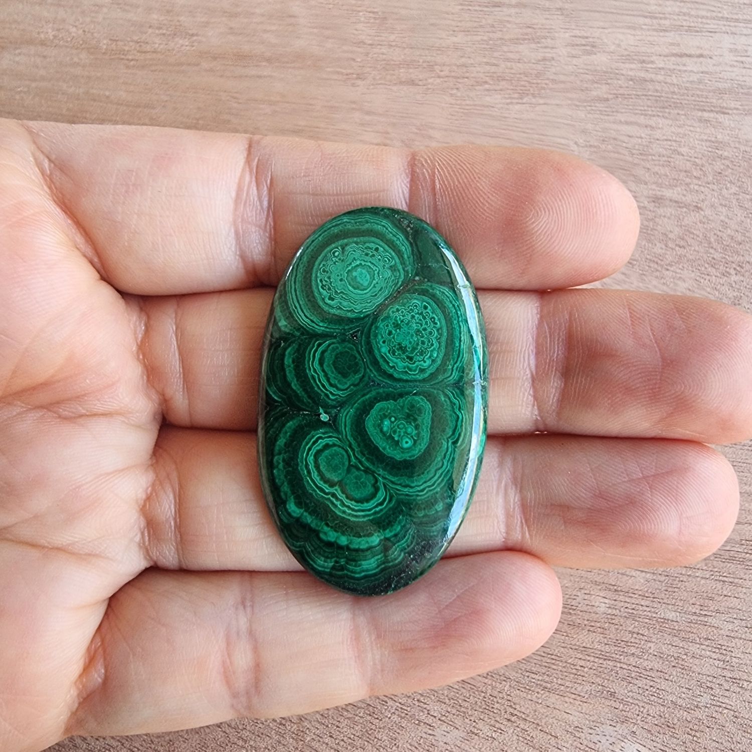 Malachite Cabochon / Pendant for jewelry making or diy craft projects 21.9gr