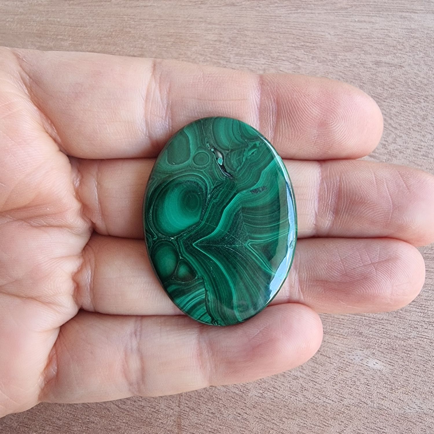 Malachite Cabochon / Pendant for jewelry making or diy craft projects 13.9gr