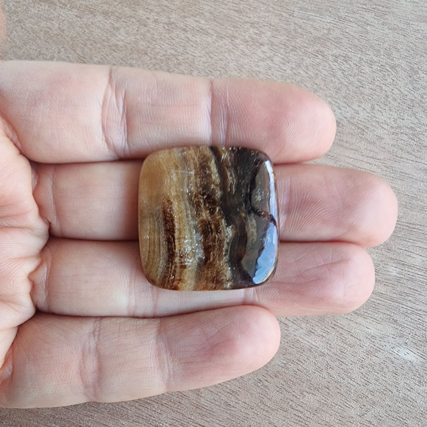 Brown Aragonite Cabochon / Pendant for jewelry making or diy craft projects 10.1gr