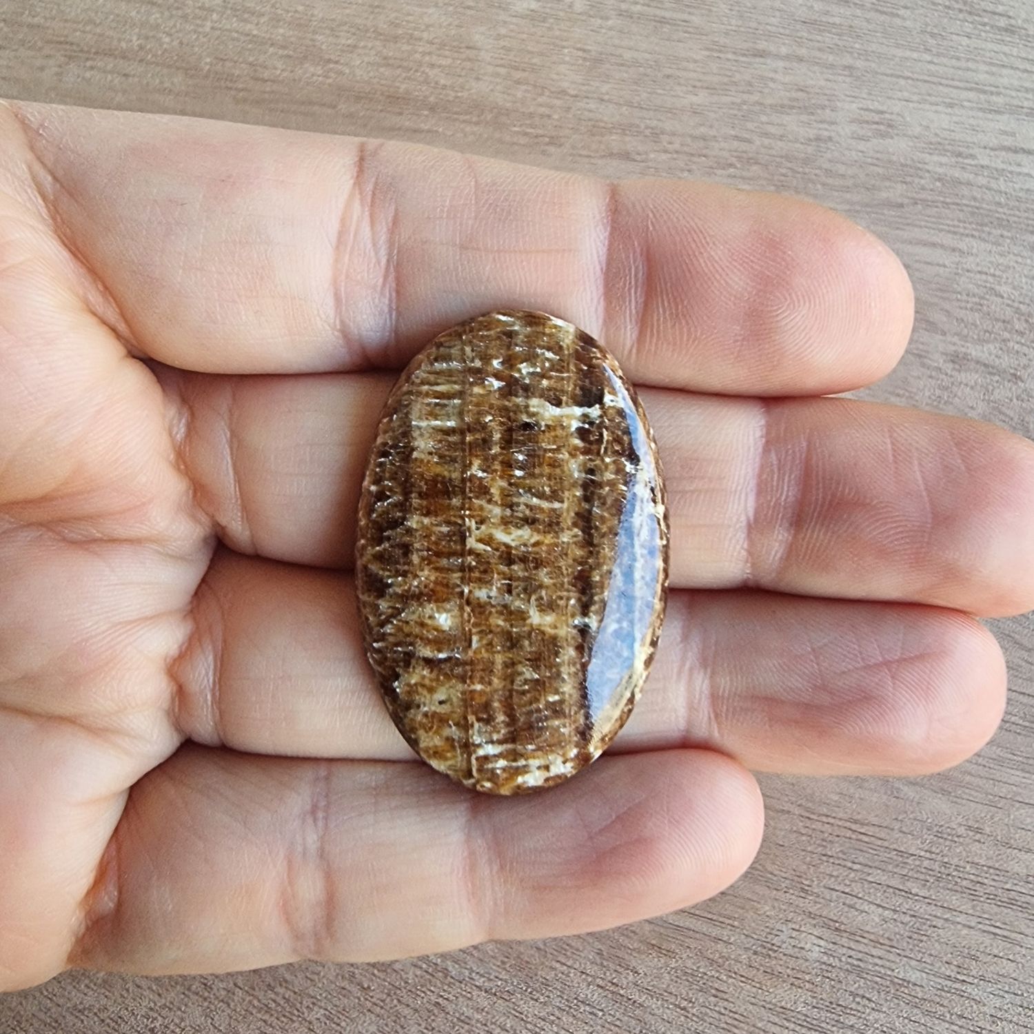Brown Aragonite Cabochon / Pendant for jewelry making or diy craft projects 9.4gr