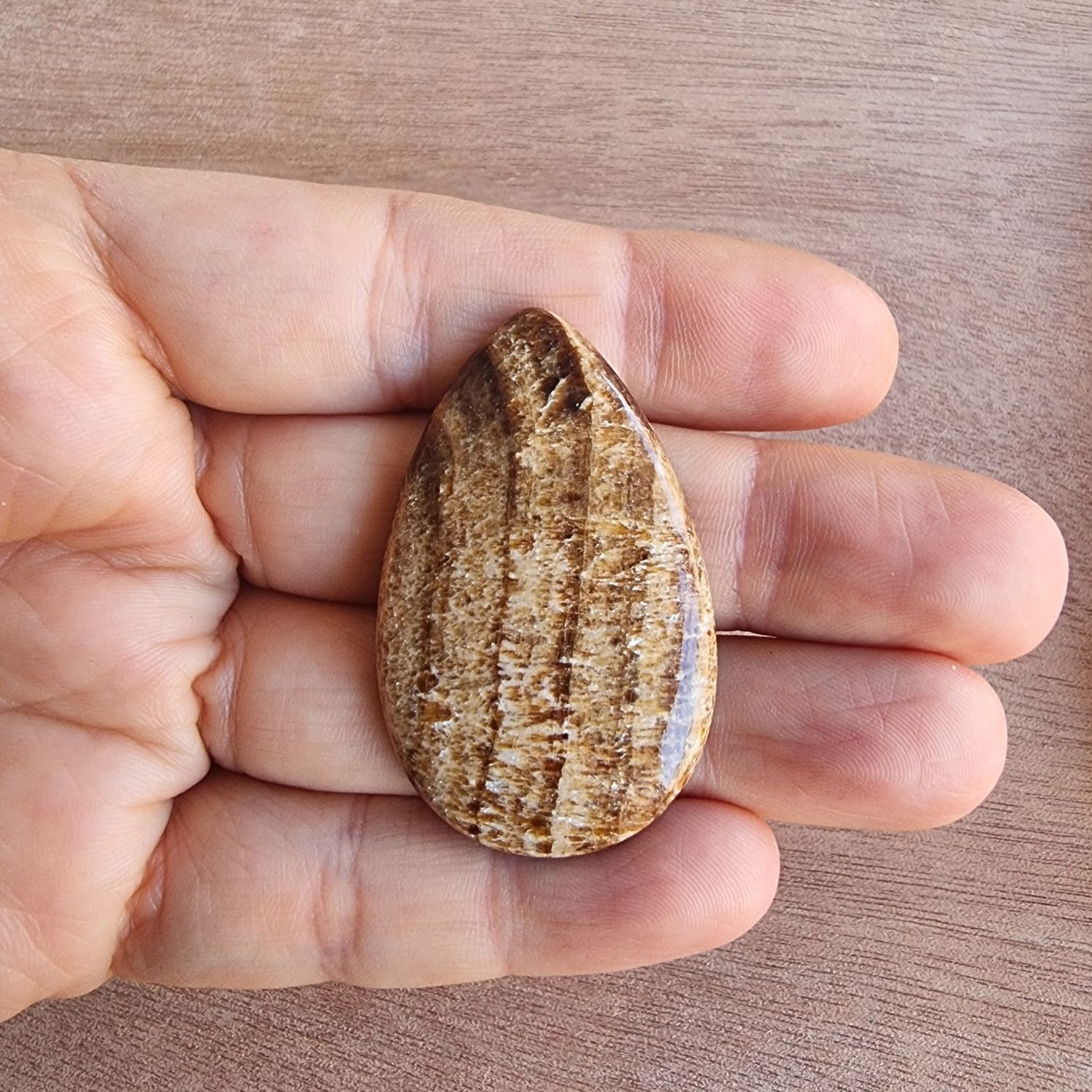 Brown Aragonite Cabochon / Pendant for jewelry making or diy craft projects 13.3gr
