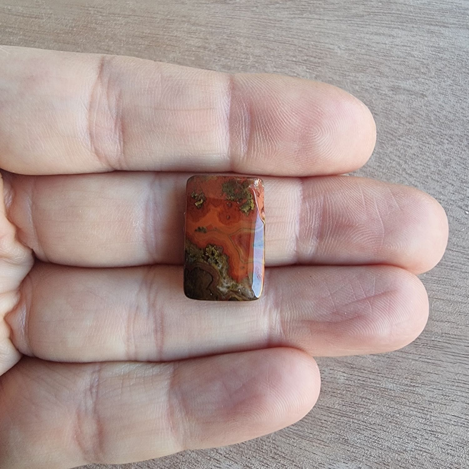 Morrocan Seam Agate Cabochon / Pendant for jewelry making or diy craft projects 2.8gr
