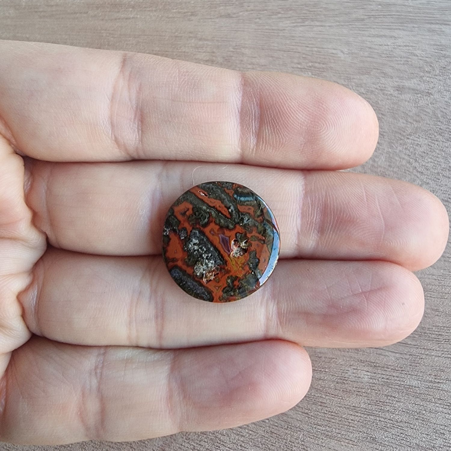 Morrocan Seam Agate Cabochon / Pendant for jewelry making or diy craft projects 2.6gr