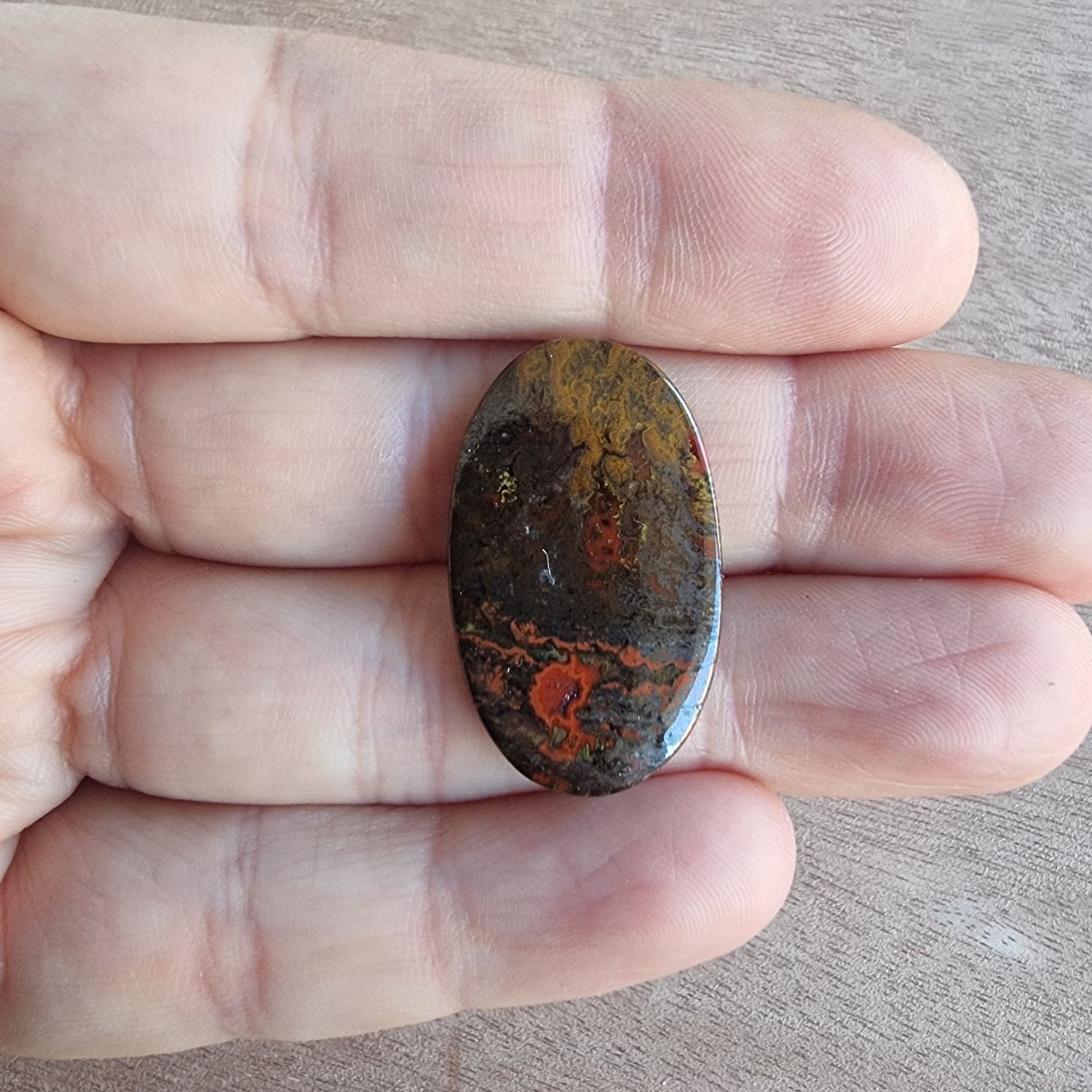 Morrocan Seam Agate Cabochon / Pendant for jewelry making or diy craft projects 3.9gr