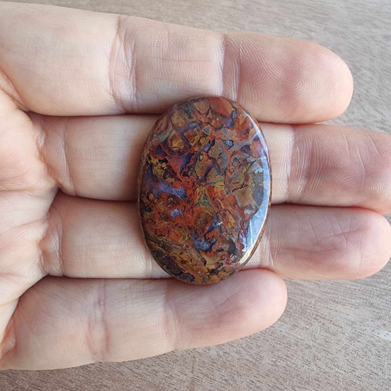 Morrocan Seam Agate Cabochon / Pendant for jewelry making or diy craft projects 10.8gr