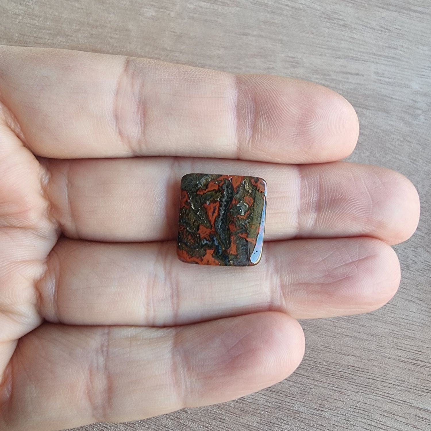 Morrocan Seam Agate Cabochon / Pendant for jewelry making or diy craft projects 2.7gr