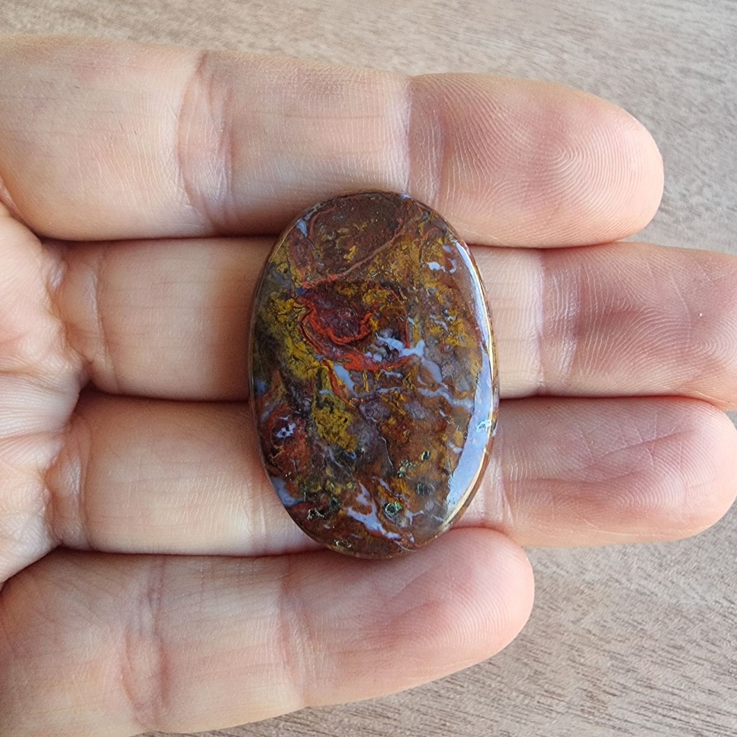 Morrocan Seam Agate Cabochon / Pendant for jewelry making or diy craft projects 11.7gr