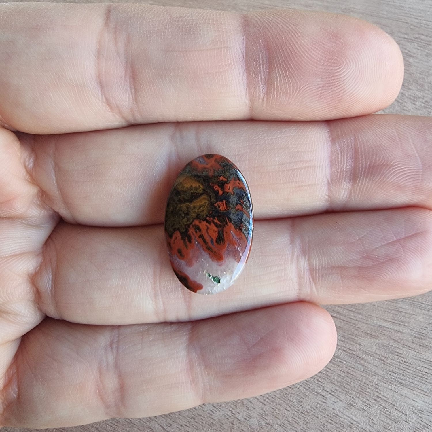 Morrocan Seam Agate Cabochon / Pendant for jewelry making or diy craft projects 2.5gr