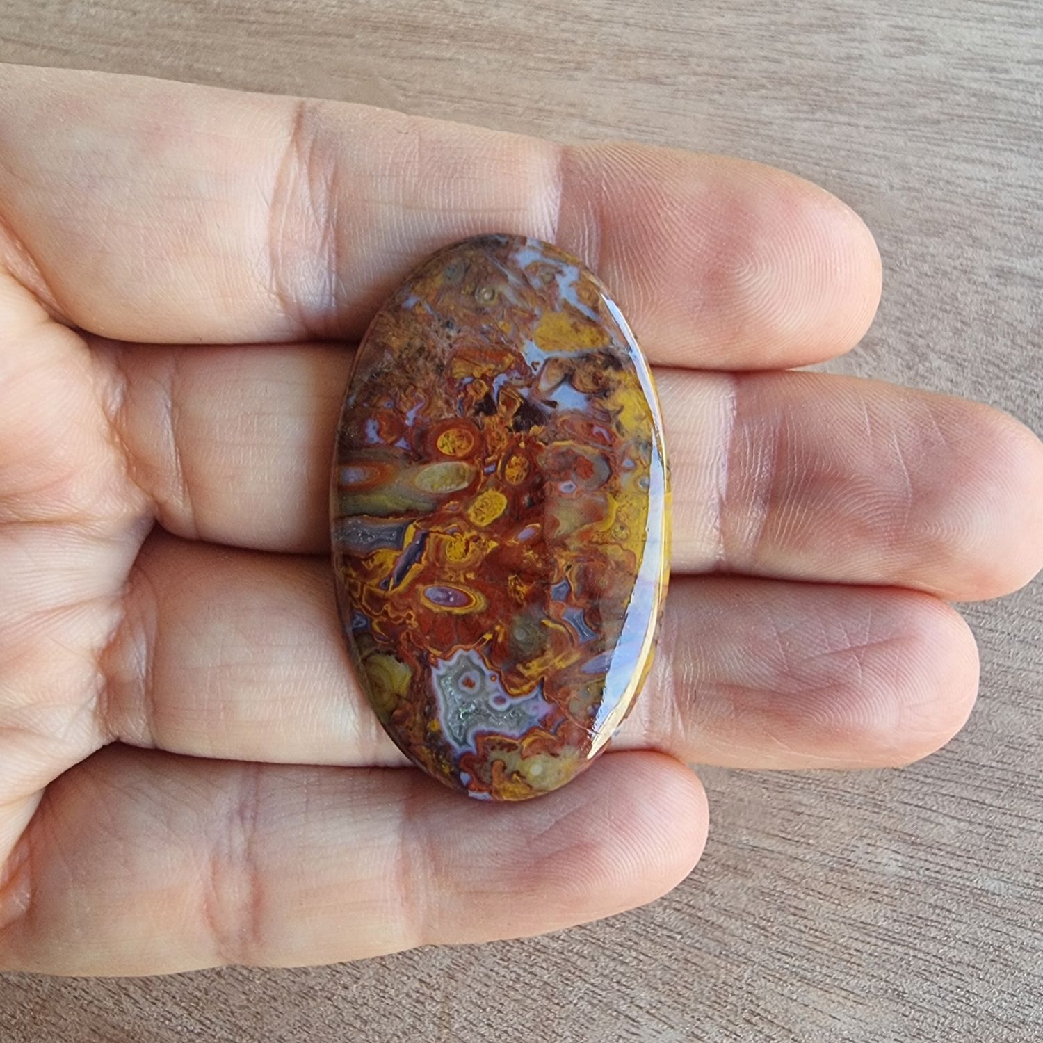 Morrocan Seam Agate Cabochon / Pendant for jewelry making or diy craft projects 10gr